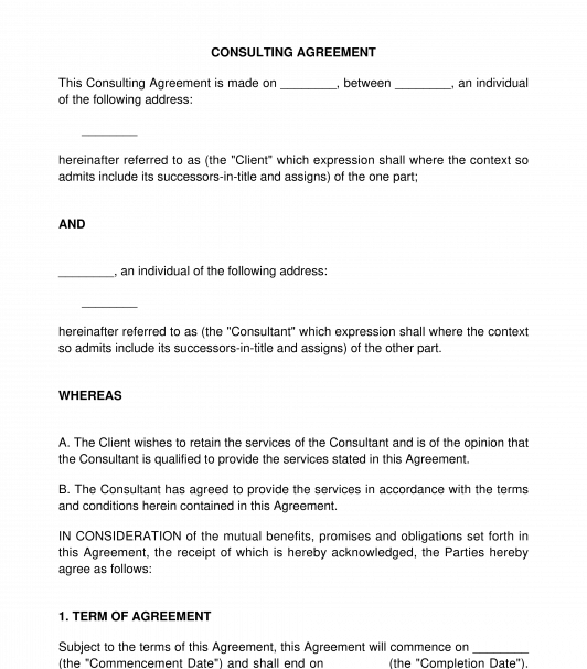 Consulting Agreement