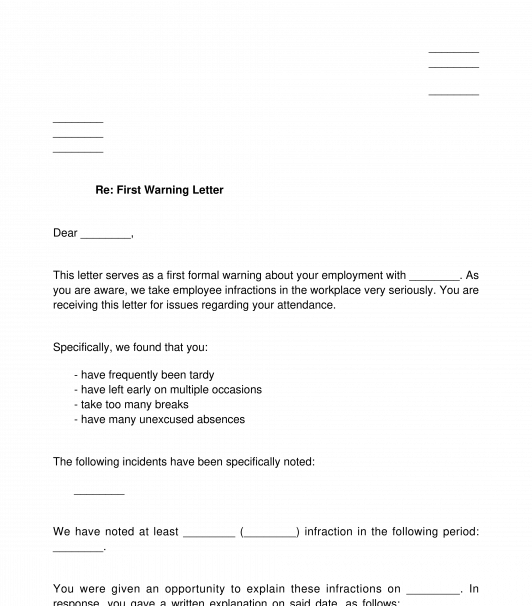 Employee Warning Letter