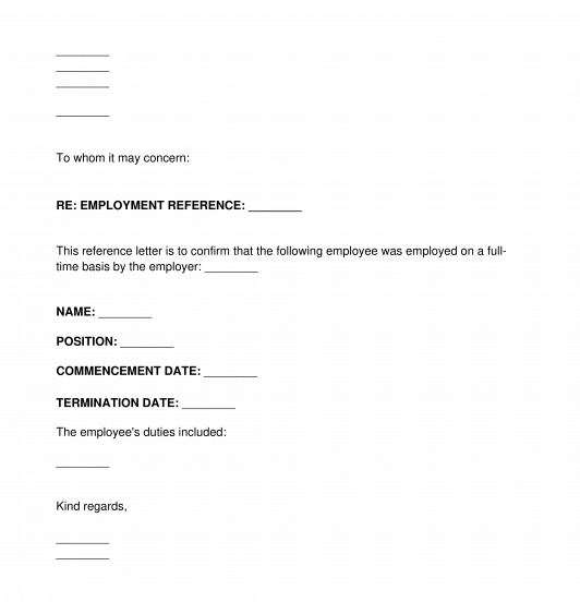 Employment Reference