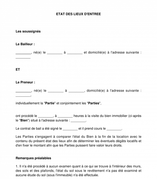 Etat des lieux