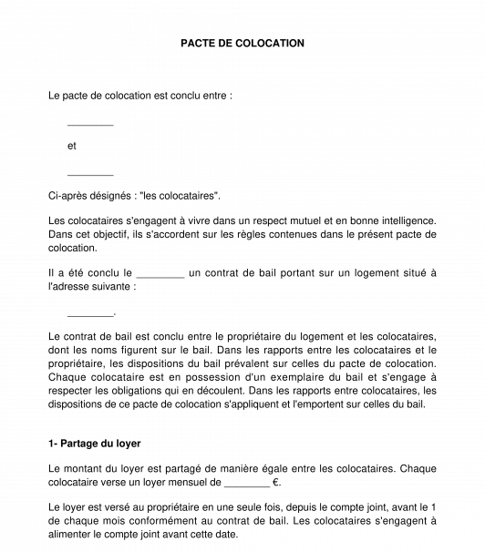 Pacte de colocation